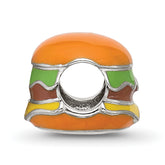 Sterling Silver Reflections Kids Enamel Cheese Burger Bead